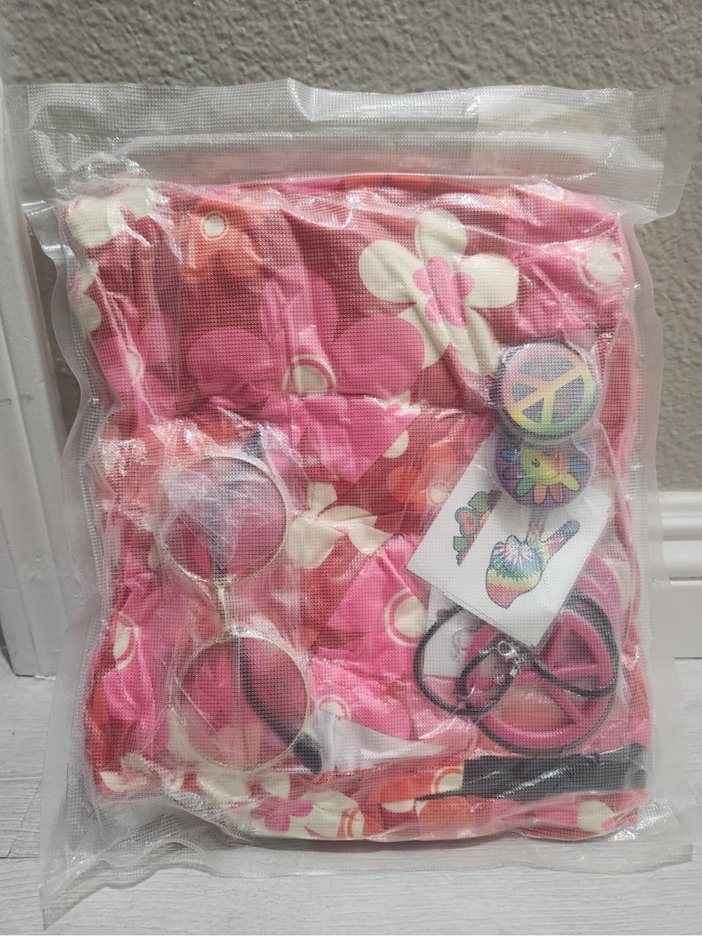Jiuguva 70s Hippie Costume New In Box